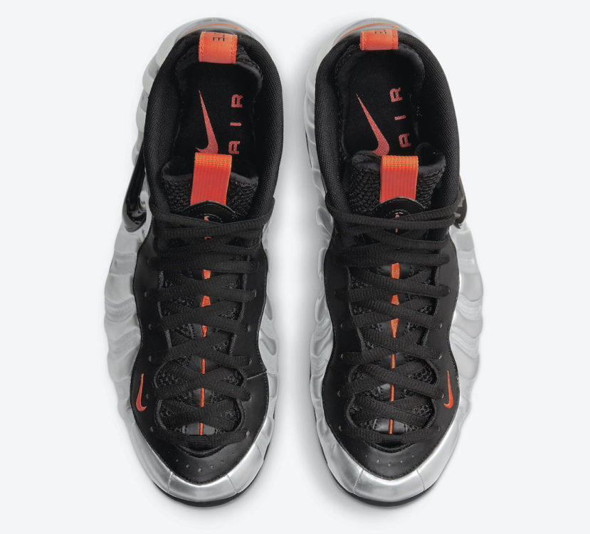 Silver black and orange foamposites sale