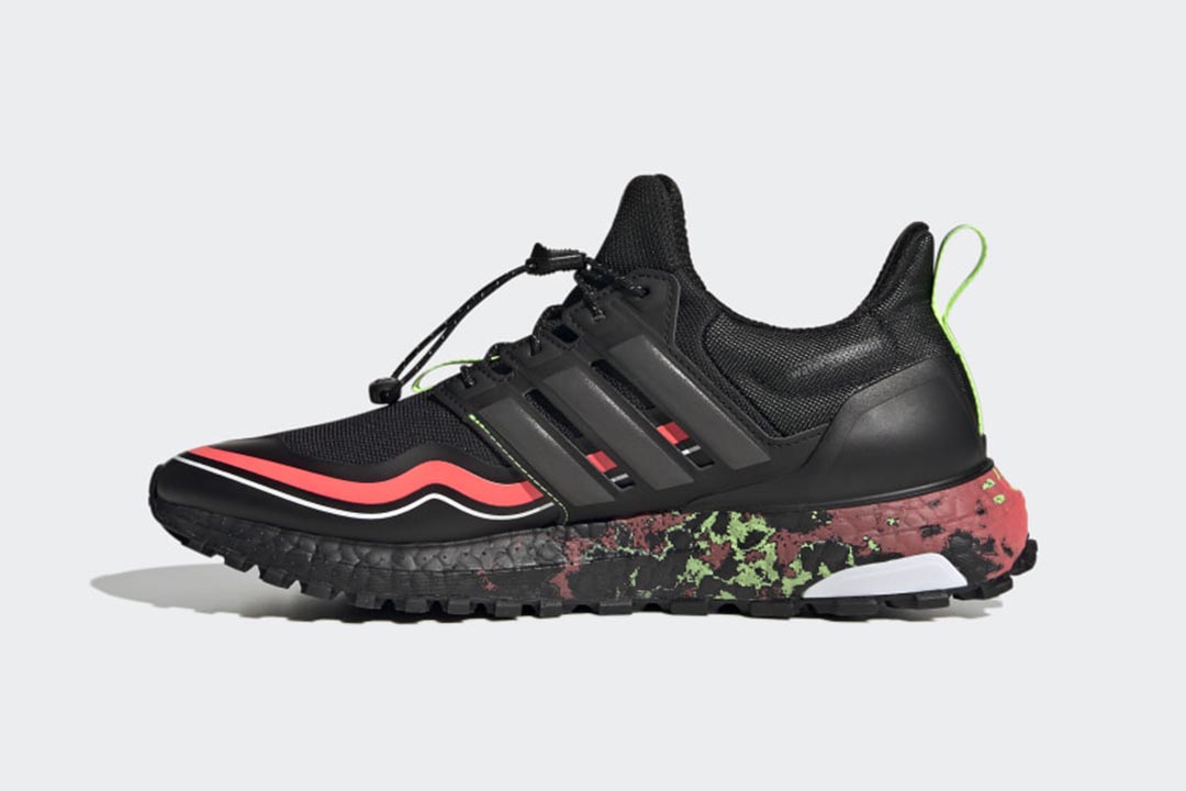 ultra boost pink and green