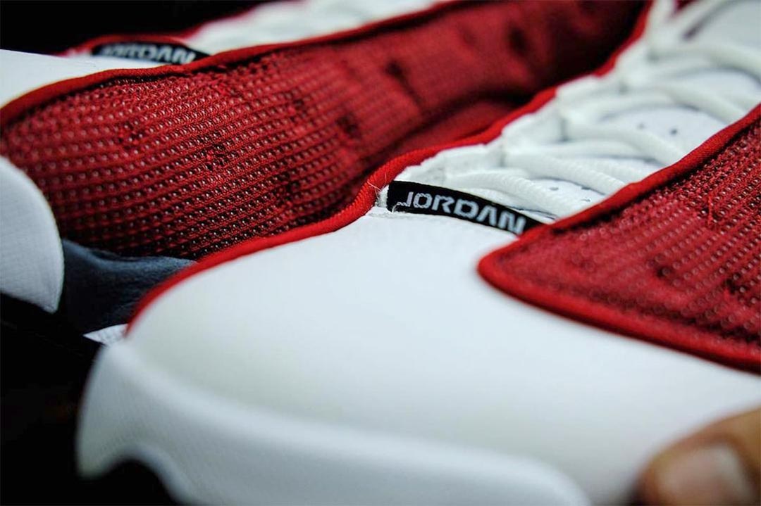 red white gray jordans 13