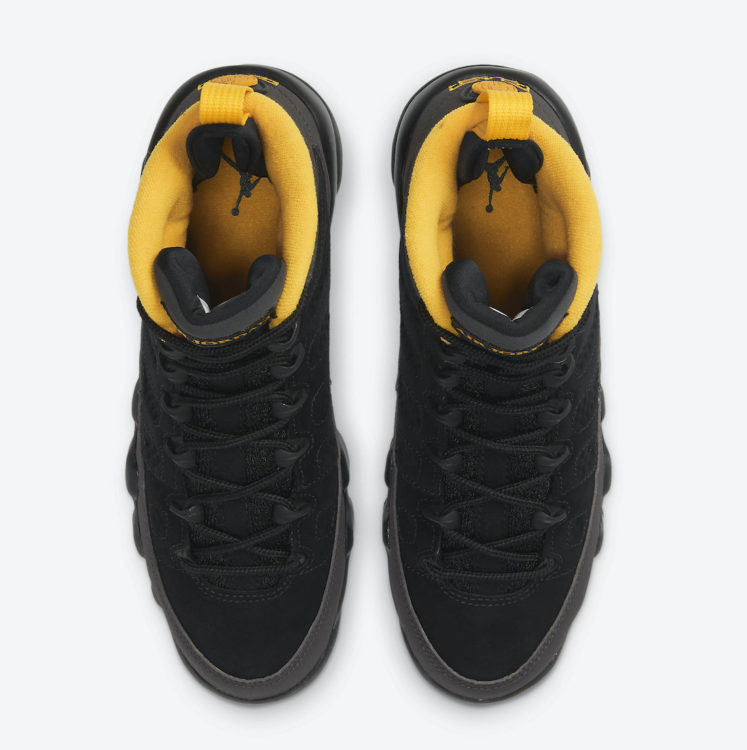 retro 9 black and yellow