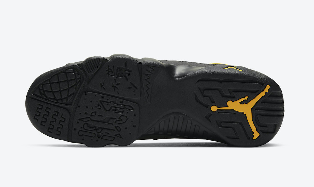 retro 9 black and yellow