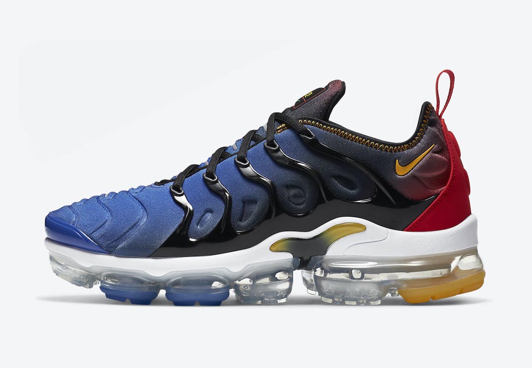 blue red and gold vapormax plus