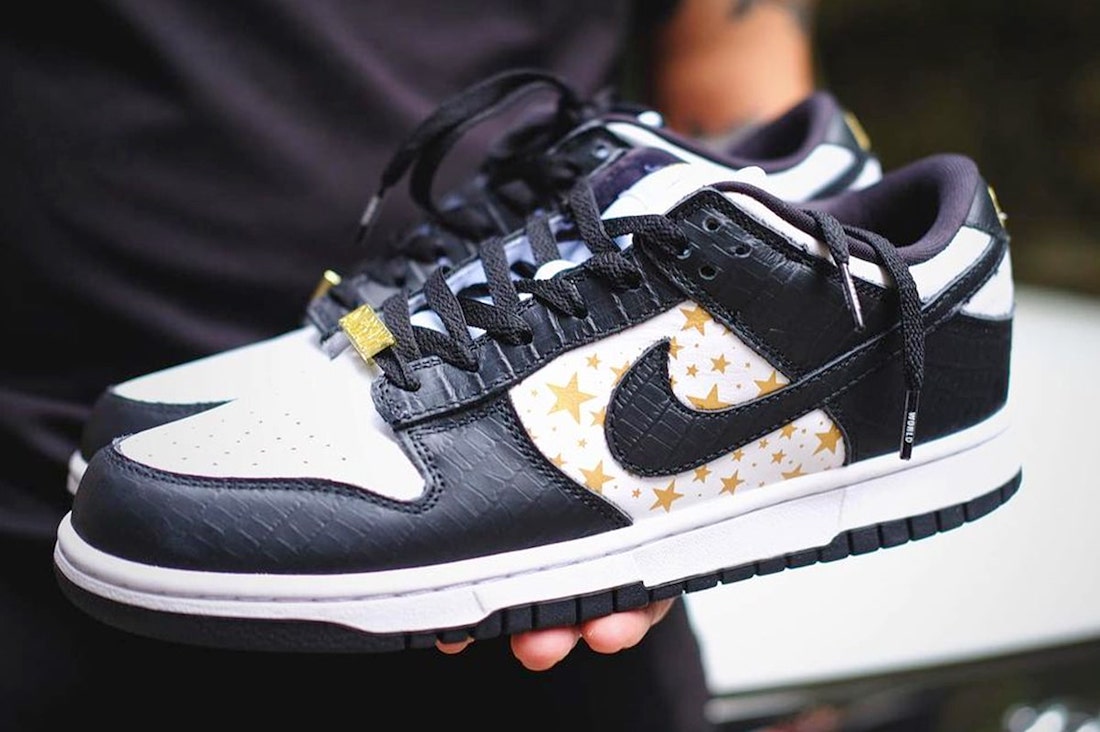 Supreme x Nike SB Dunk Low Black Stars - Where to Buy