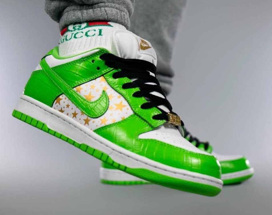 Nike dunk high sales supreme lime yellow