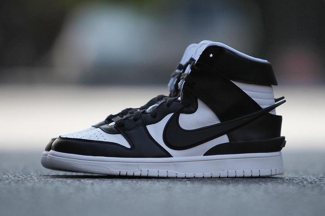 nike dunk high white black