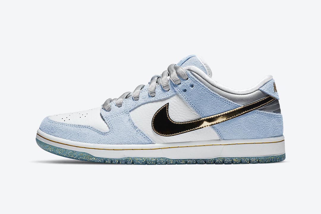 sean-cliver-nike-sb-dunk-low-white-psychic-blue-metallic-gold-dc9936-100-release-date