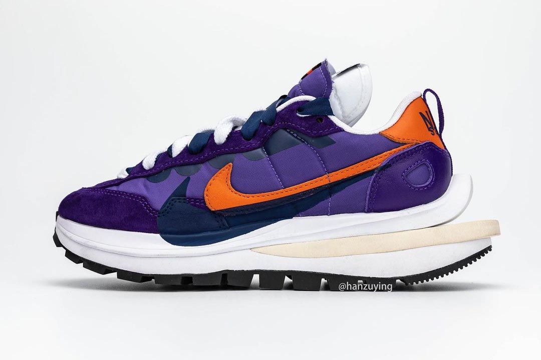 sacai x Nike VaporWaffle Dark Iris / Campfire Orange / White