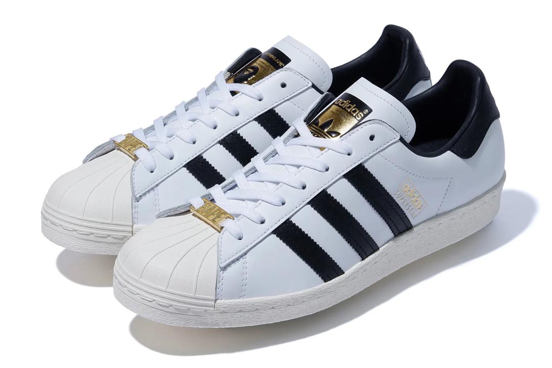 BAPE x adidas Superstar 80s Black/White