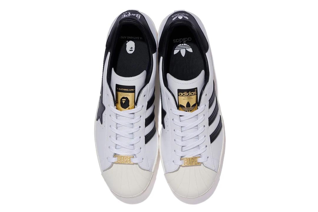 BAPE x adidas Superstar 80s Black/White