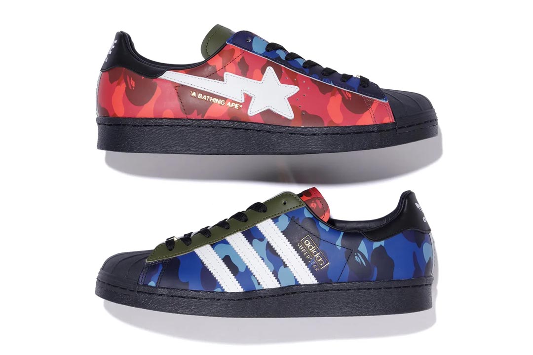 BAPE x adidas Superstar 80s Color Camo