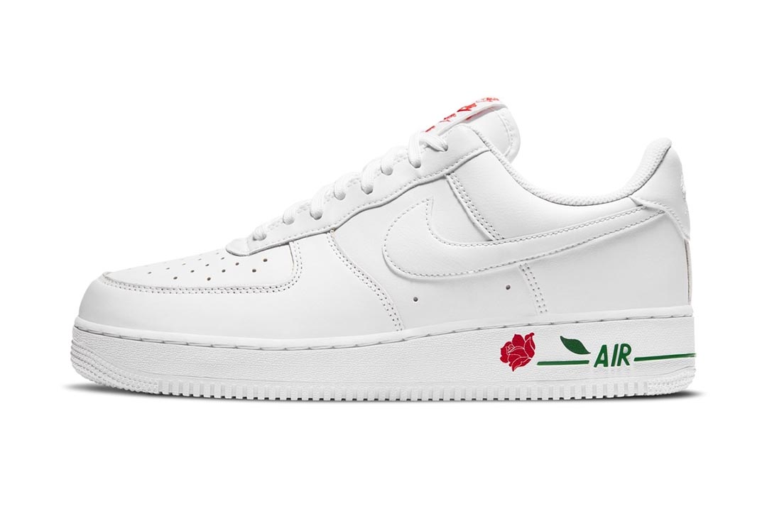 white air forces with roses