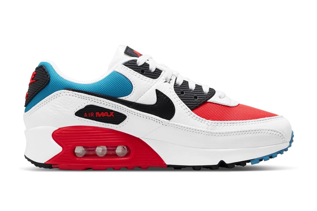 Air max 90 on sale black bright crimson