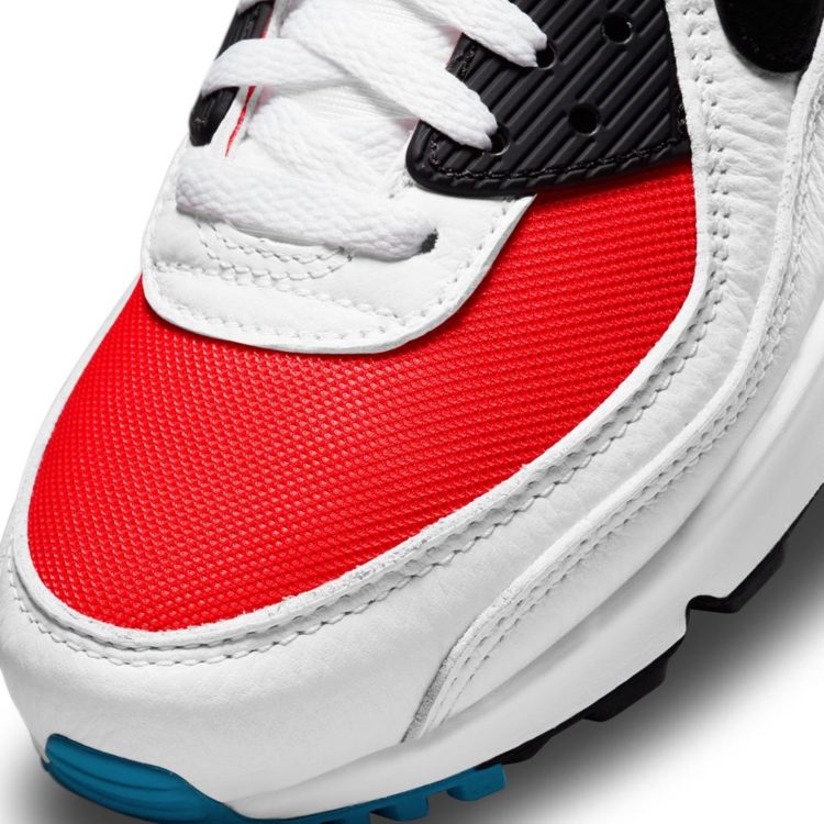 Nike Air Max 90 WMNS White / Black / Bright Crimson / Laser Blue
