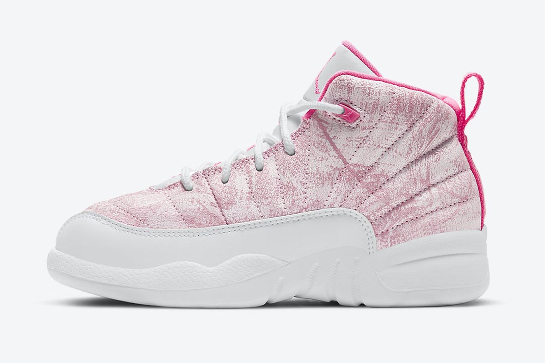 jordans 12 pink and white