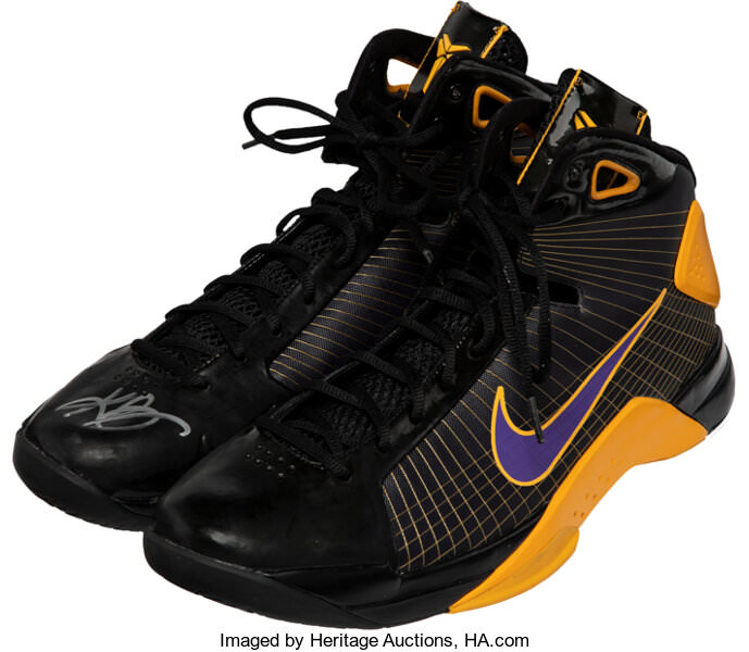 Sold at Auction: Kobe Bryant Signed Black Mamba Adidas Final Game