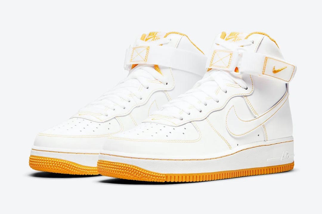Orange high top af1 hotsell