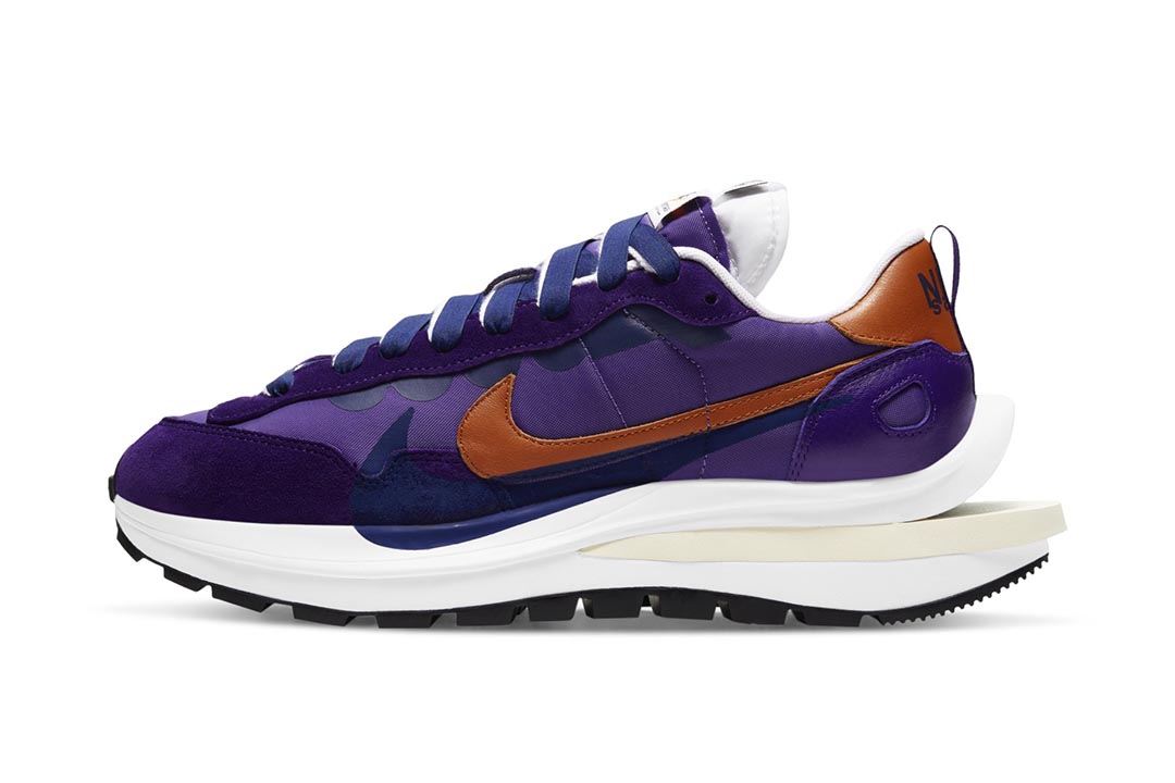 sacai x Nike VaporWaffle Dark Iris / Campfire Orange / White