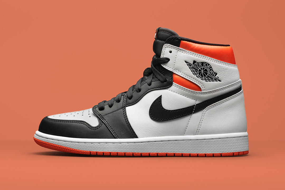 jordan ones orange black and white