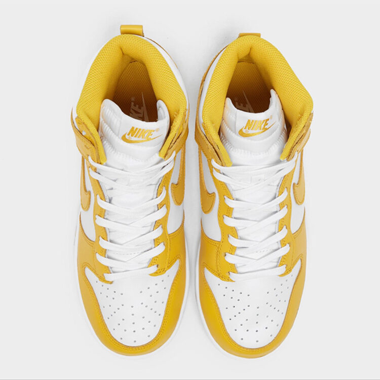 nike dunk high white dark sulfur