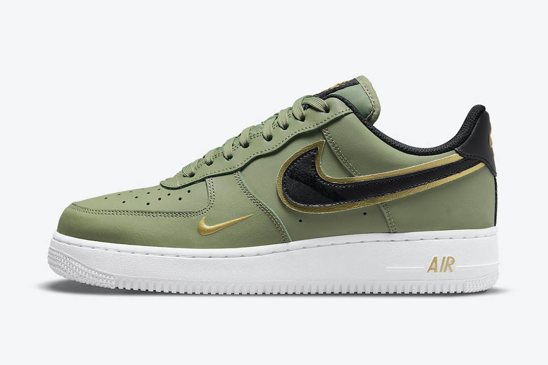 Just Dropped // Double Swoosh Air Force 1 in Olive