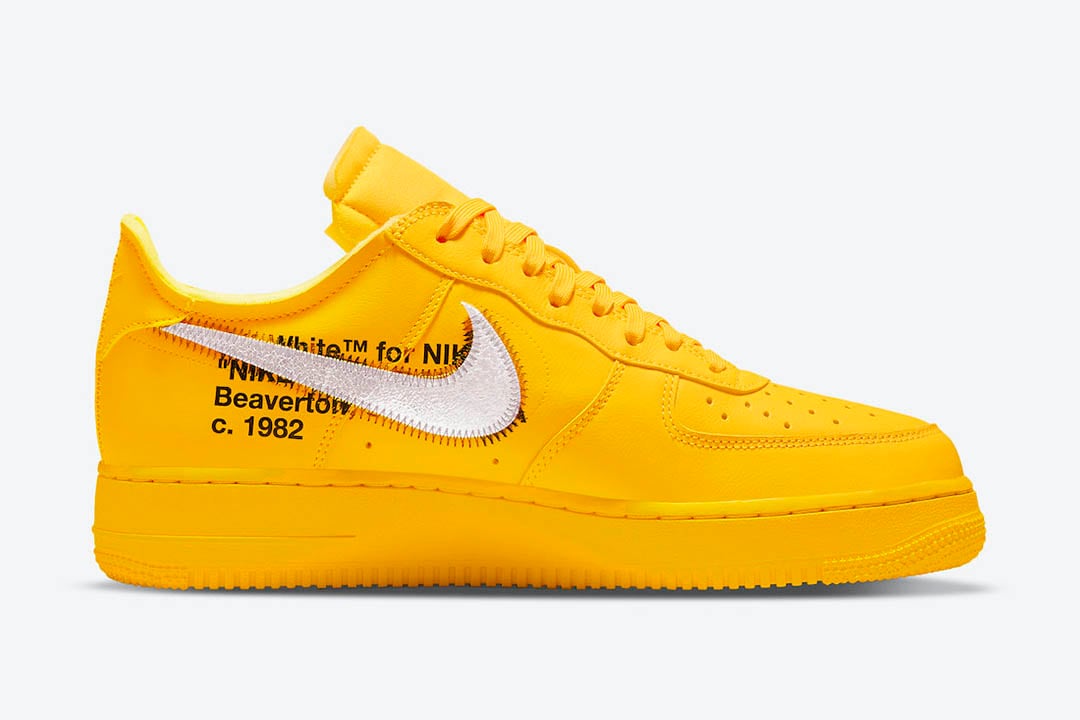Off White Nike Air Force 1 Low University Gold DD1876 700 02