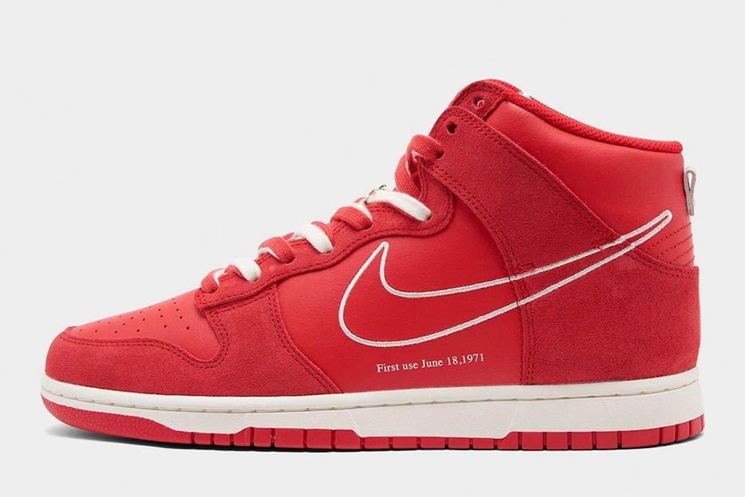 NIKE DUNK HIGH LE WHITE RED 1999年製 新品未使用 - メルカリ