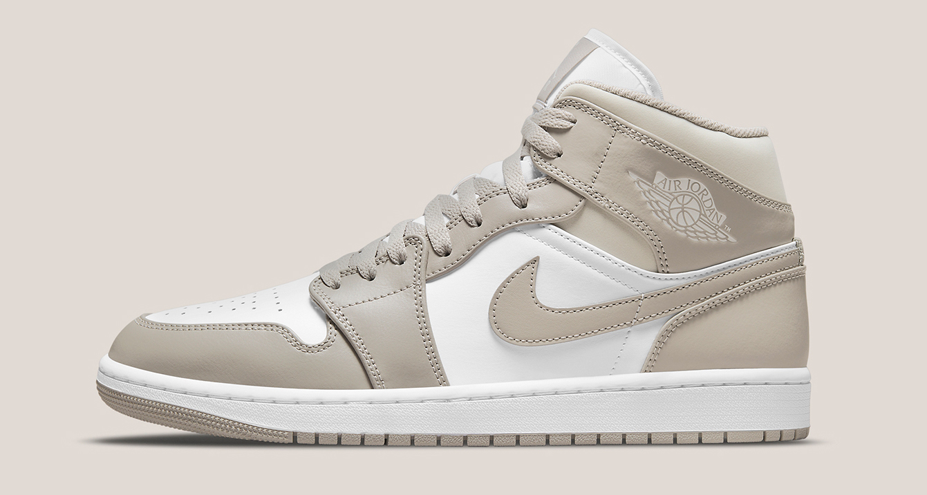 nike air jordan 1 mid linen