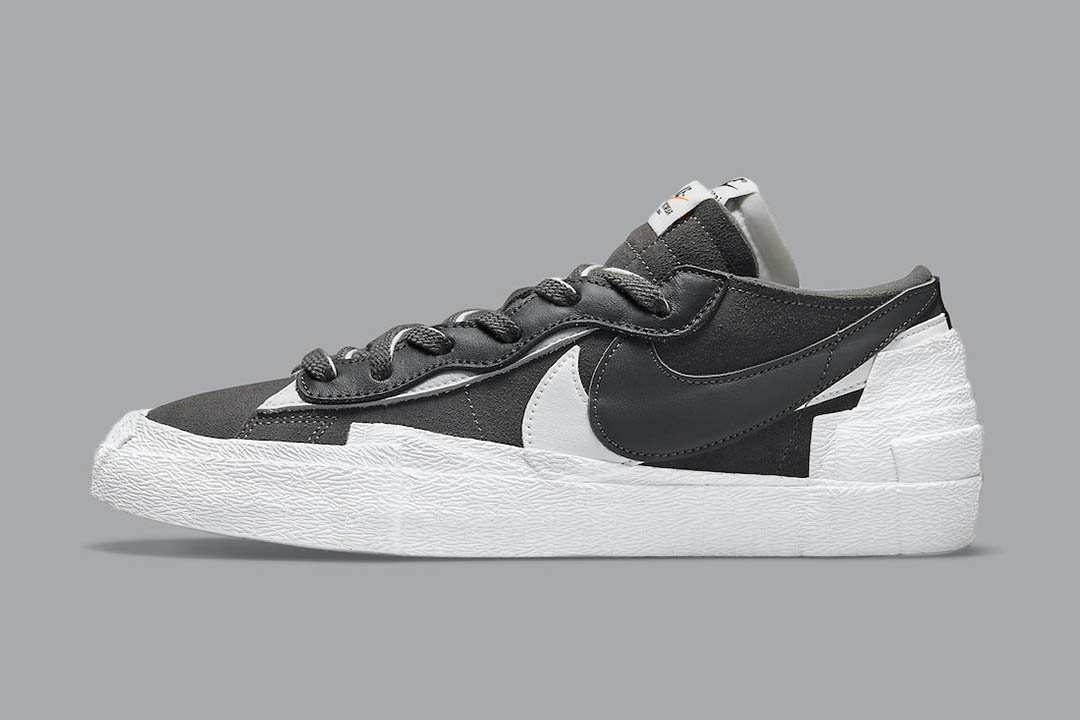 nike sacai blazer low grey