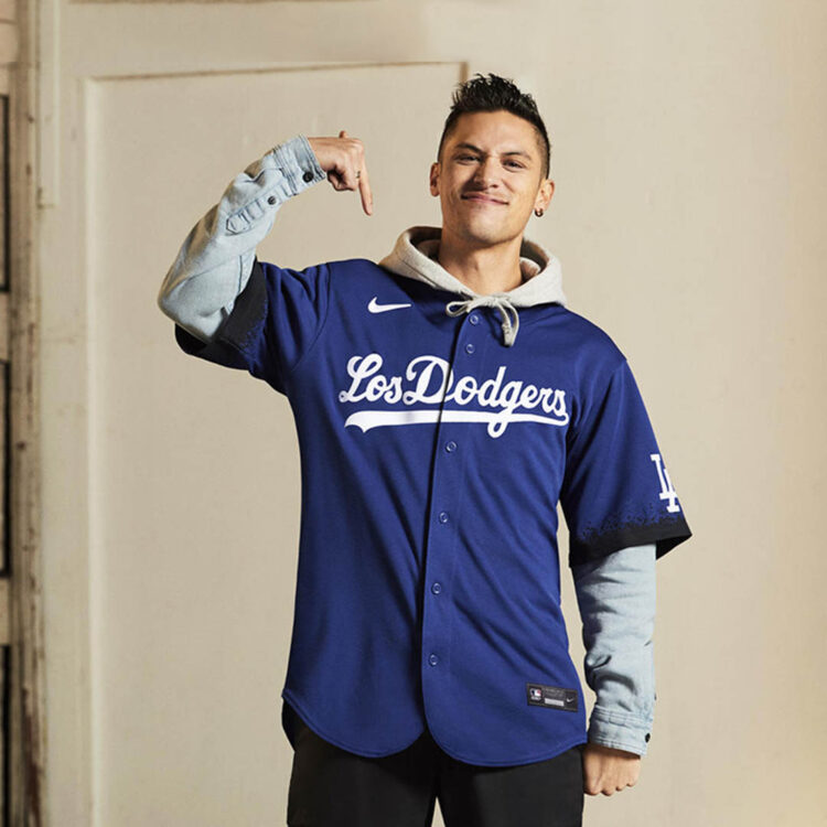 blue dodgers jersey outfit