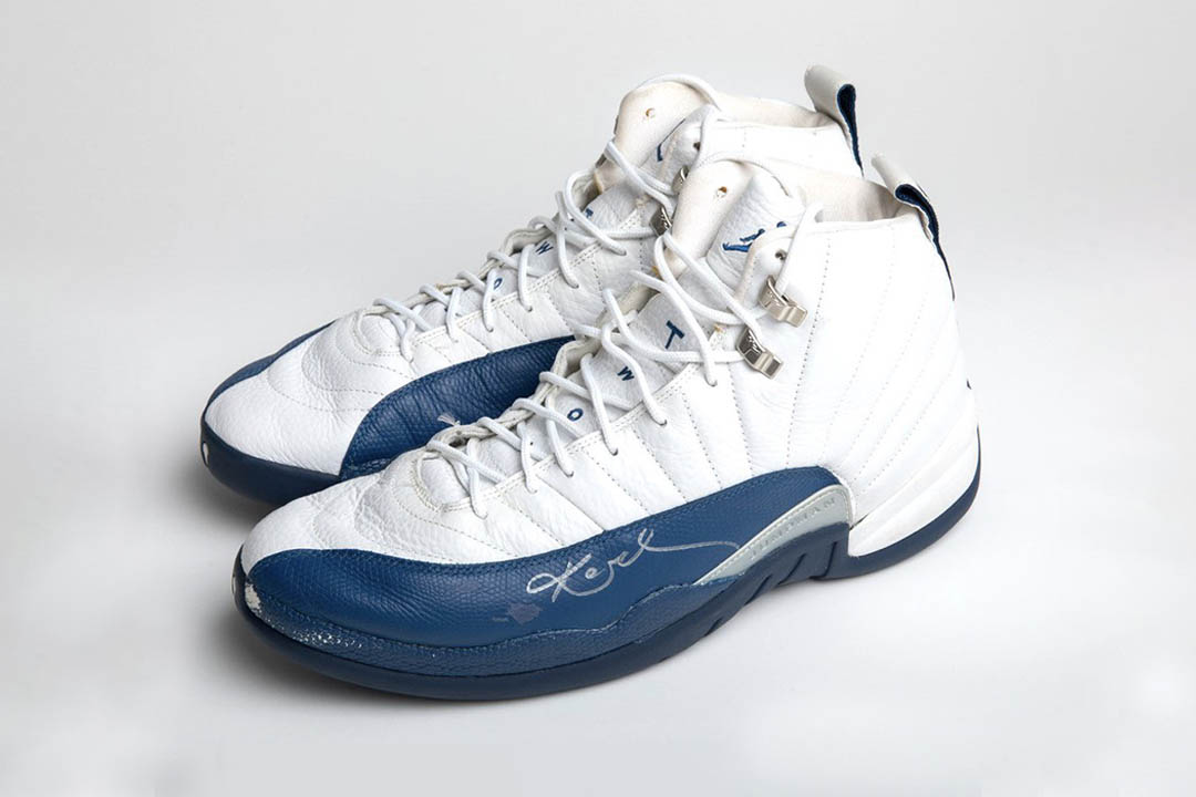 Kobe Bryant Game Worn French Blue Air Jordan 12 Retros