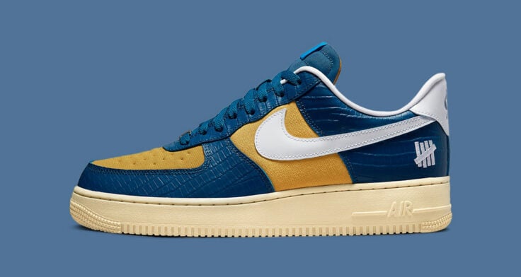 Undefeated Nike Air Force 1 Blue YelloDM8462 400 Lead 736x392