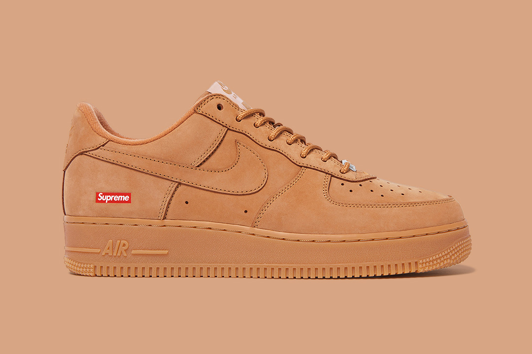 Supreme x Nike Air Force 1 Low Wheat Details