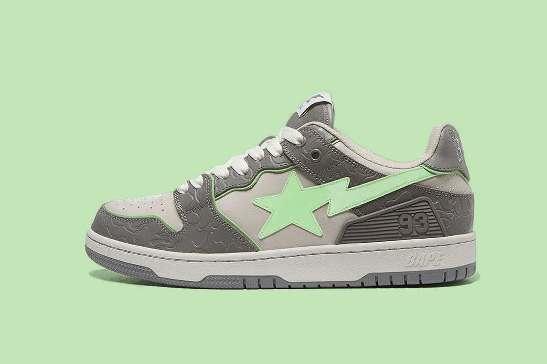 BAPE® SK8 STA GREY / GREEN