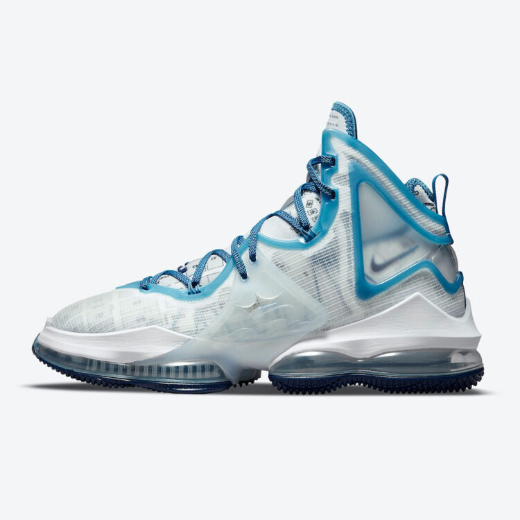 Nike LeBron 19 White and Dutch Blue DC9338 100 Release Date Nice Kicks