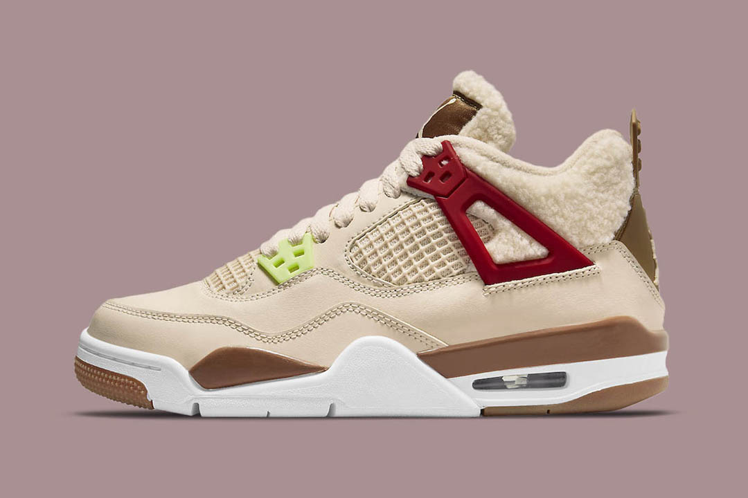 brown and red jordan 4