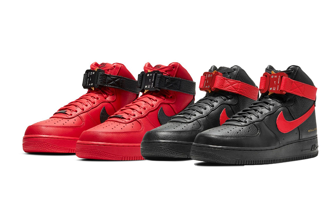 nike air force 1 black university red