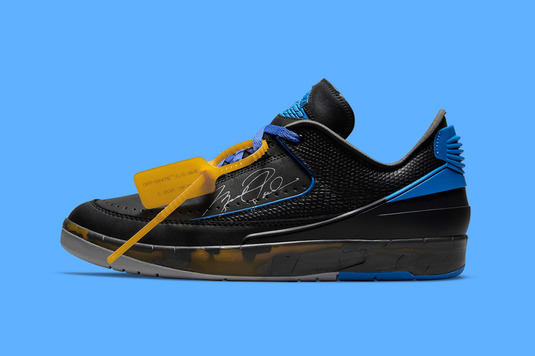 Off-White x Air Jordan 2 Retro Low SP 'Black Varsity Royal' DJ4375