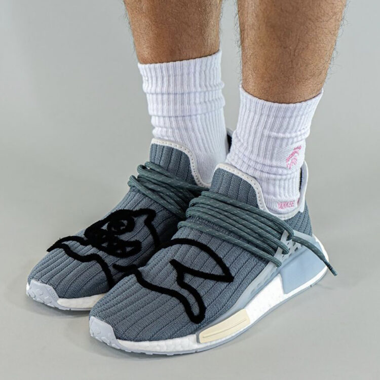 Adidas NMD Hu Pharrell x BBC 'Running Dog' 11 Custom / Cwhite / Brown