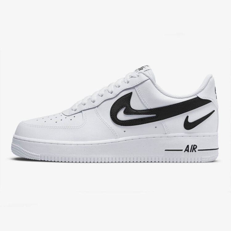 Black nike air force with white tick shop
