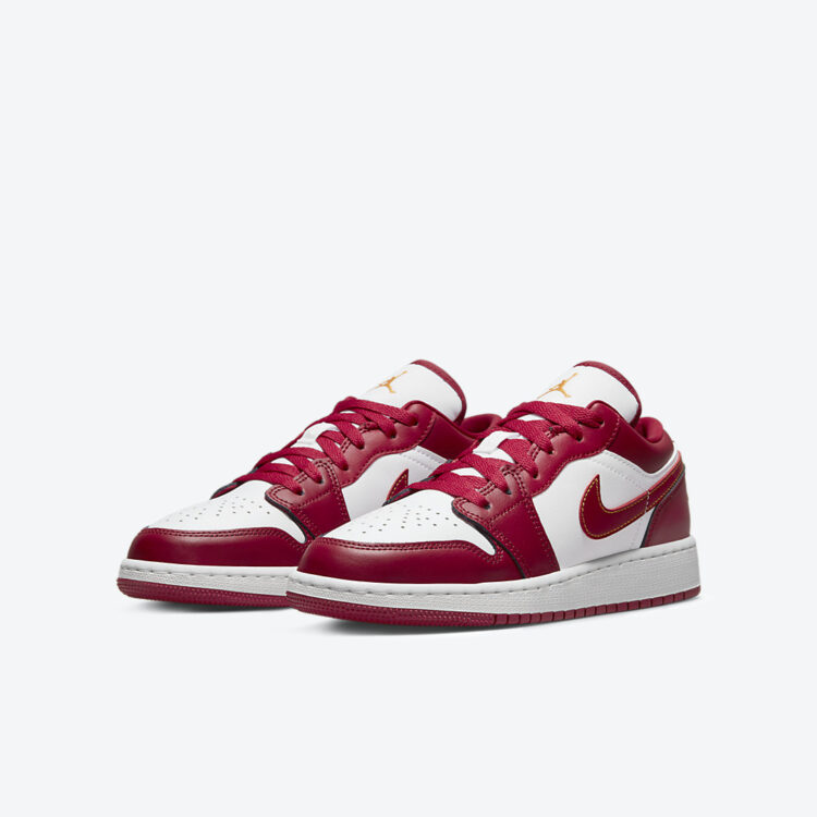 Air Jordan 1 Low Cardinal Red Gold GS 553560-607