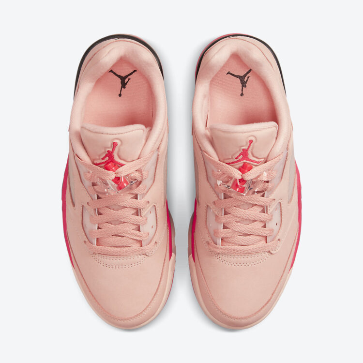 pink and orange jordan 5