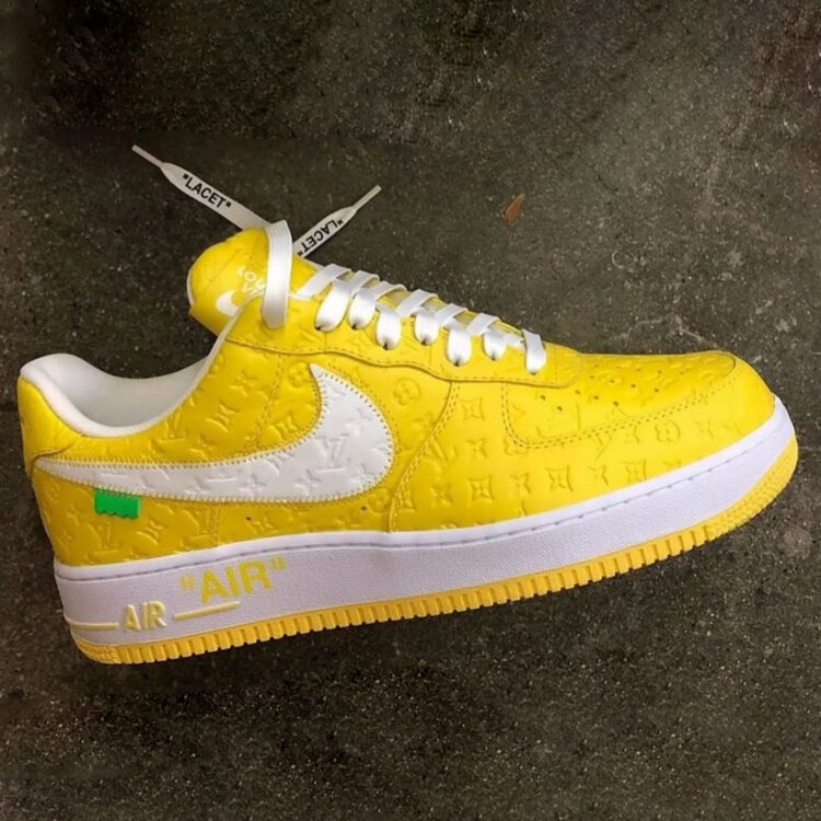 Louis Vuitton and Nike Air Force 1 Friends & Family Yellow, Size 10.5, fifty, 2022