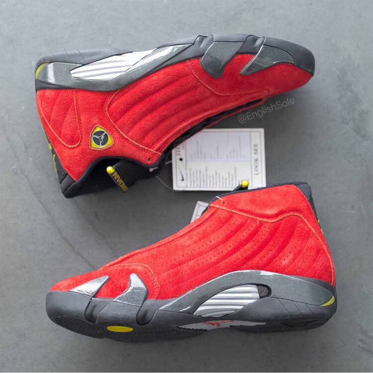 Air Classics jordan 14 “Alternate Ferrari” Looksee Sample