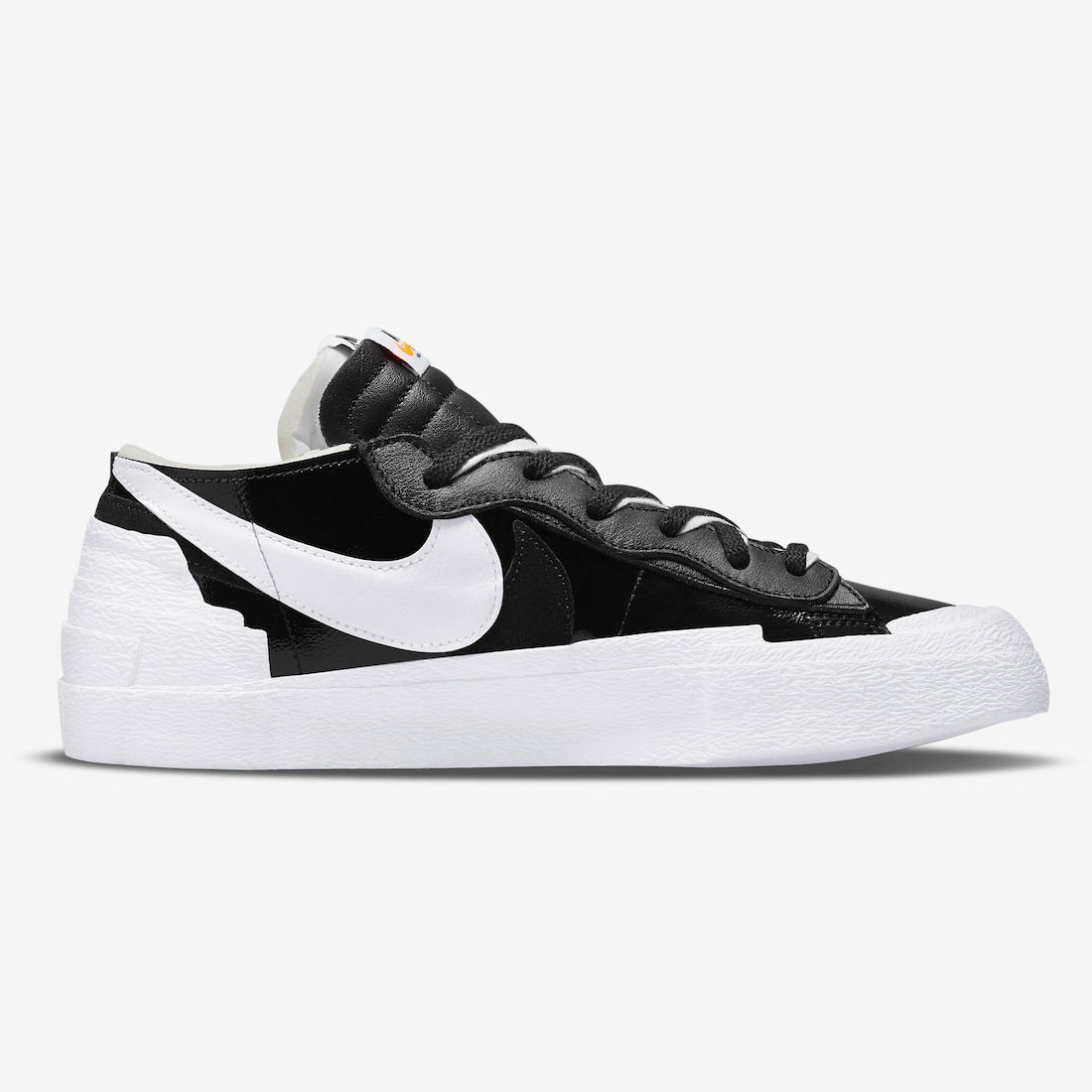 sacai x Nike Blazer Low "Black Patent" DM6443-001