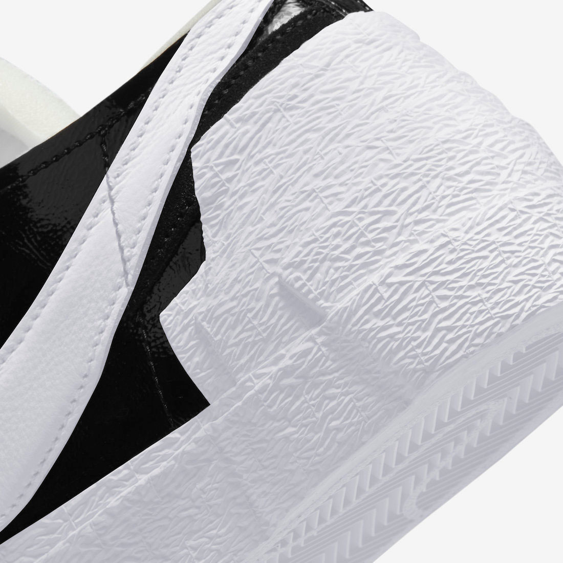 sacai x Nike Blazer Low "Black Patent" DM6443-001