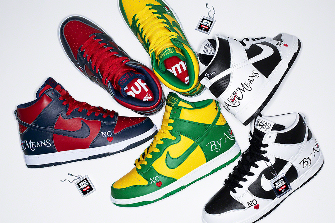 Afscheiden hoofdonderwijzer Concentratie Supreme x Nike SB Dunk High “By Any Means” Collection | Nice Kicks