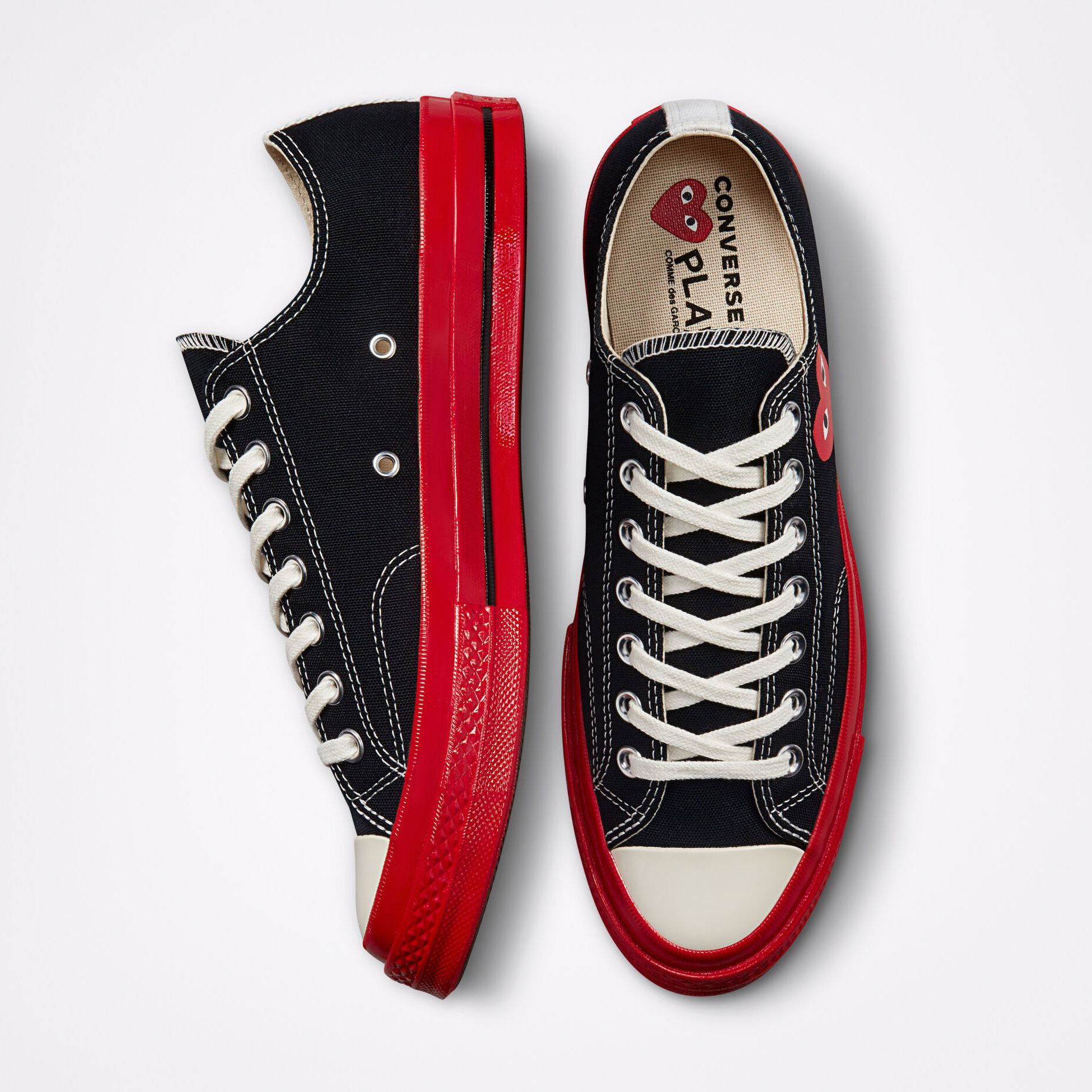 Comme des Garçons PLAY x Converse Chuck 70 “Red” Collection