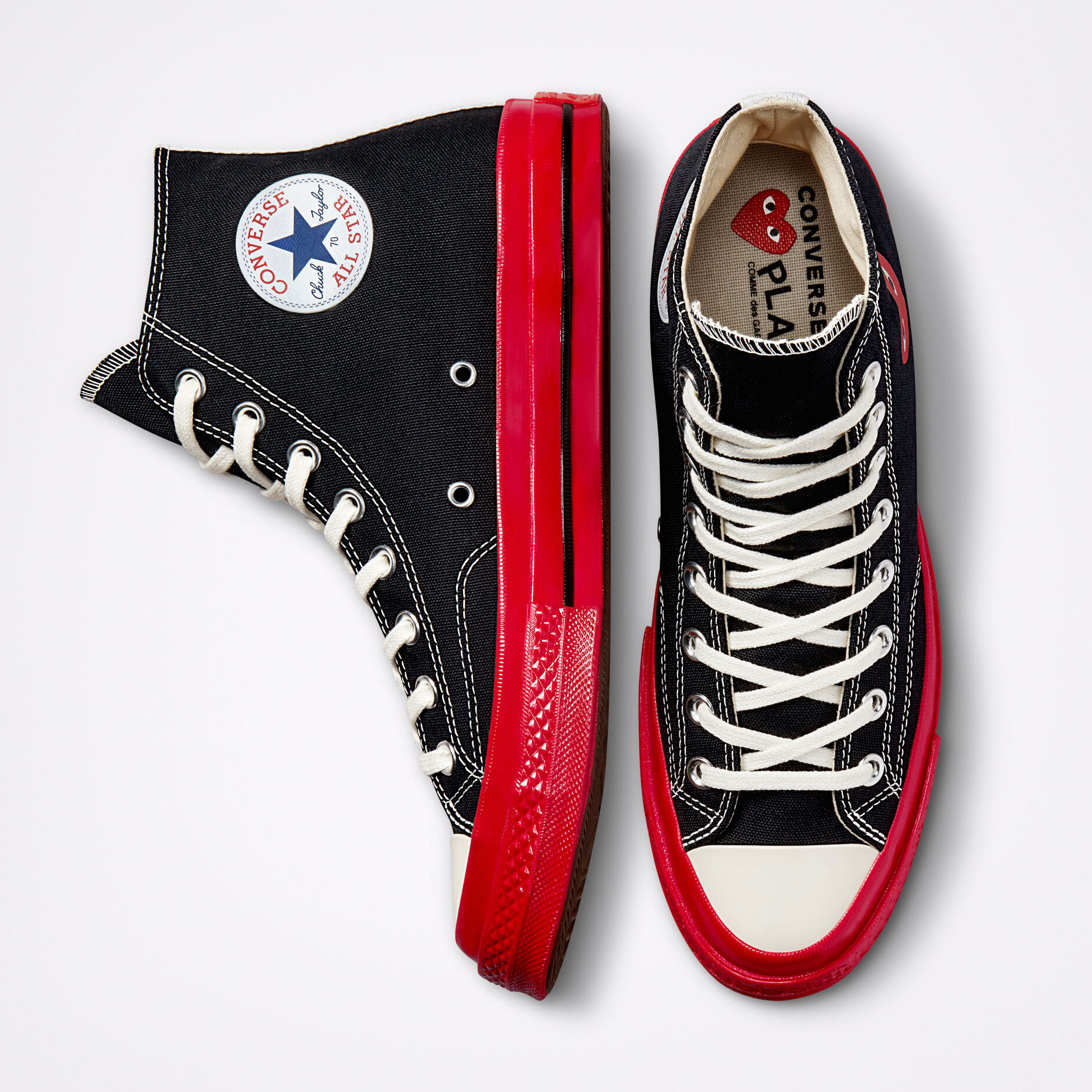 Comme des Garçons PLAY x Converse Chuck 70 “Red” Collection