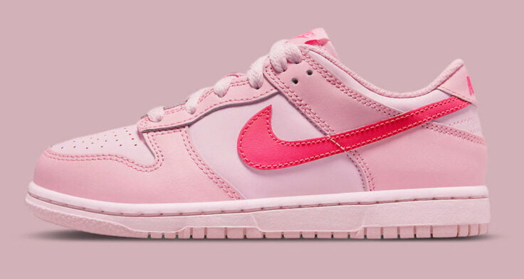 Nike teal Dunk Low “Triple Pink” GS DH9756-600