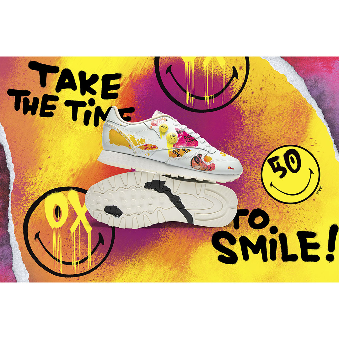 Smiley x Reebok Classic Leather Pump "50th" GY1580